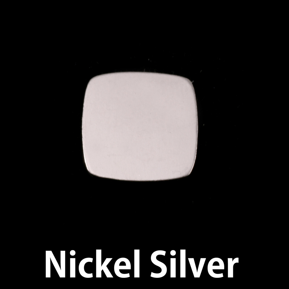 Metal Stamping Blanks Nickel Silver Small Rounded Square, 11mm (.43"), 24g